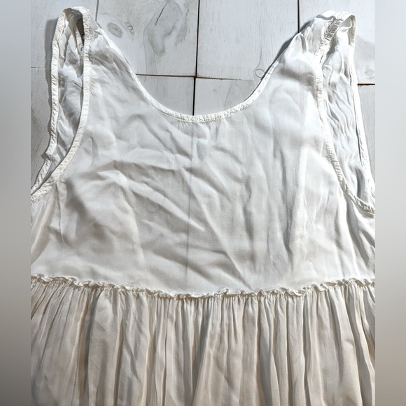 O’Neill Women’s White Tank Ruffled Cover Up Size Medium - Picture 1 of 4